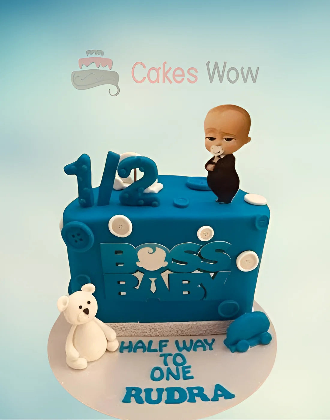 Boss Baby Half Birthday Cake
