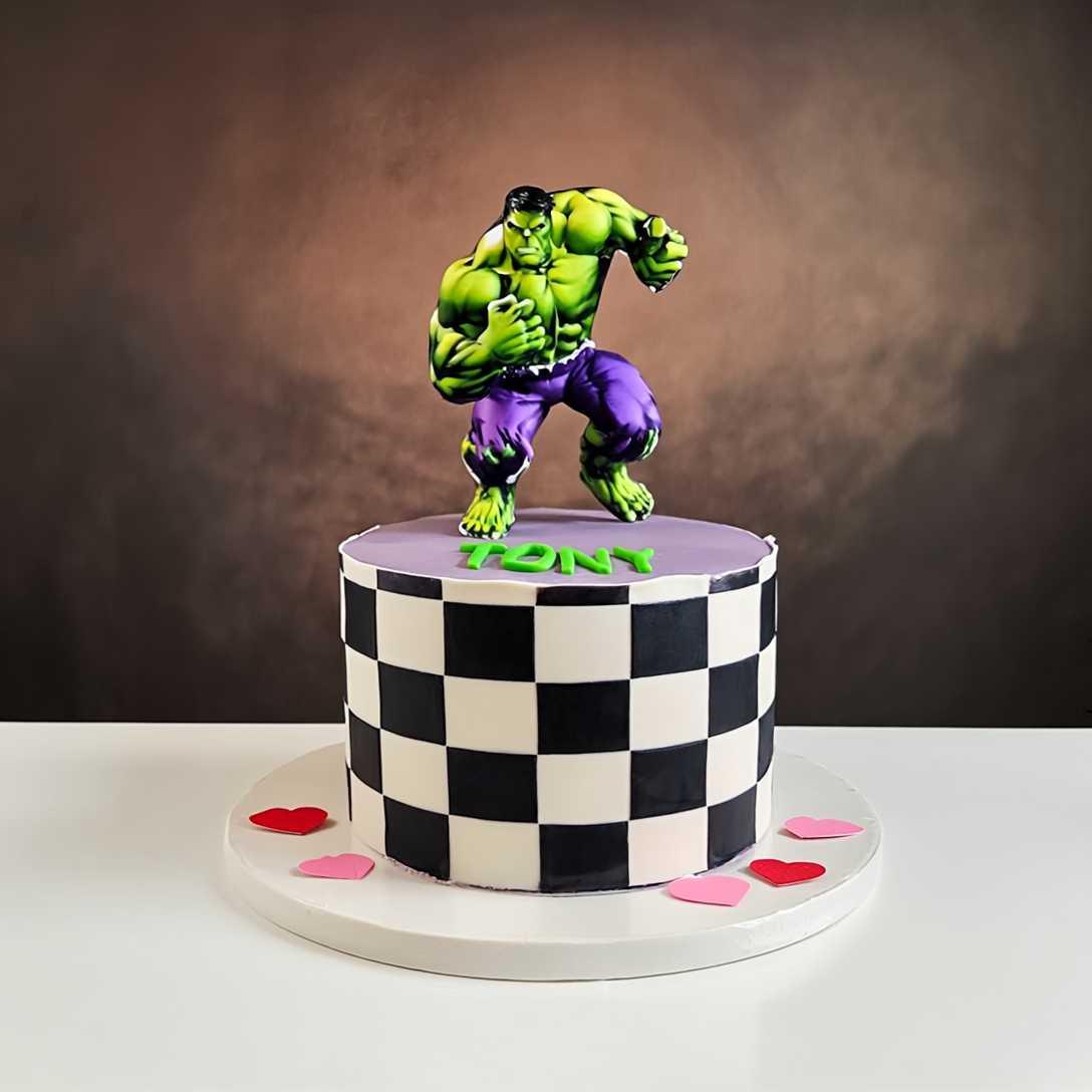 Incredible Hulk Birthday Cake