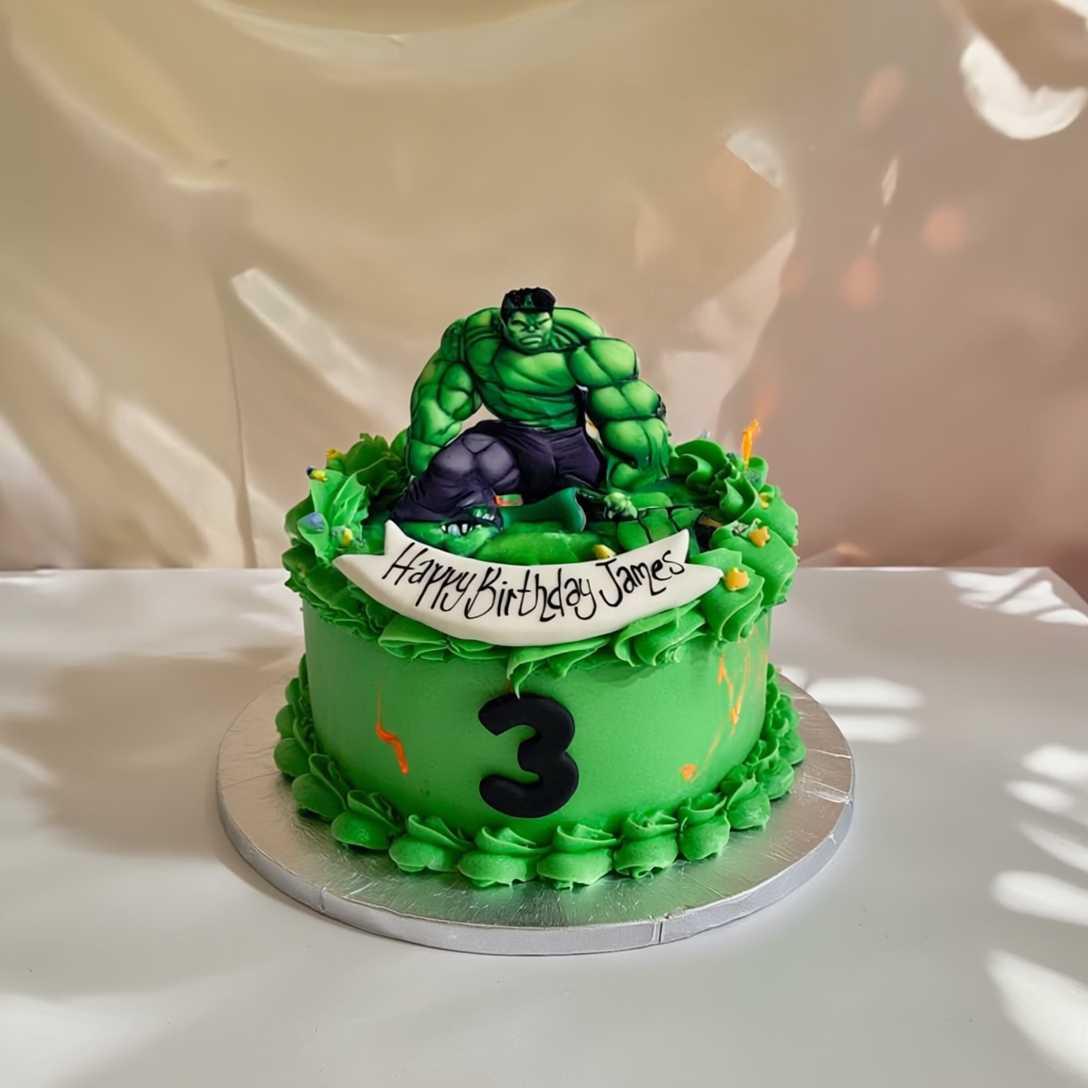 Hulk Grass Texture Cake