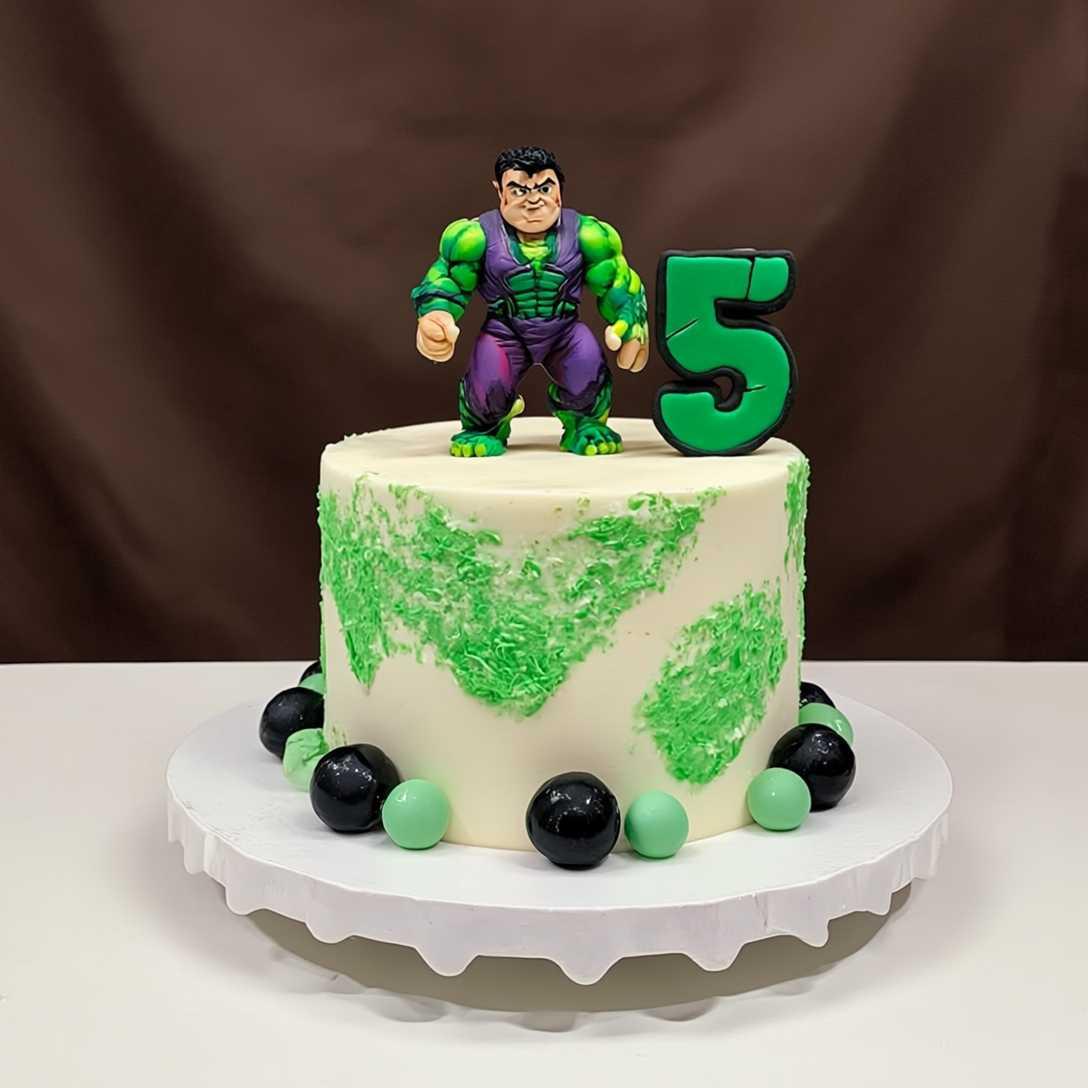 Hulk Superhero Topper Cake