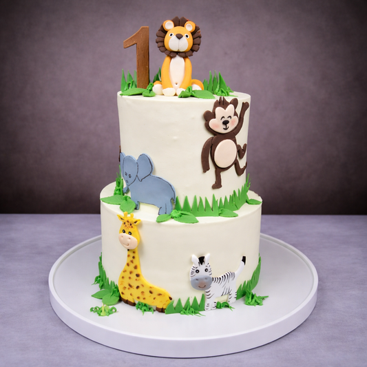 Classic Jungle Safari Birthday Cake