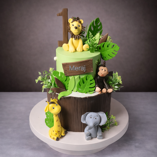 Jungle Treehouse Safari Cake