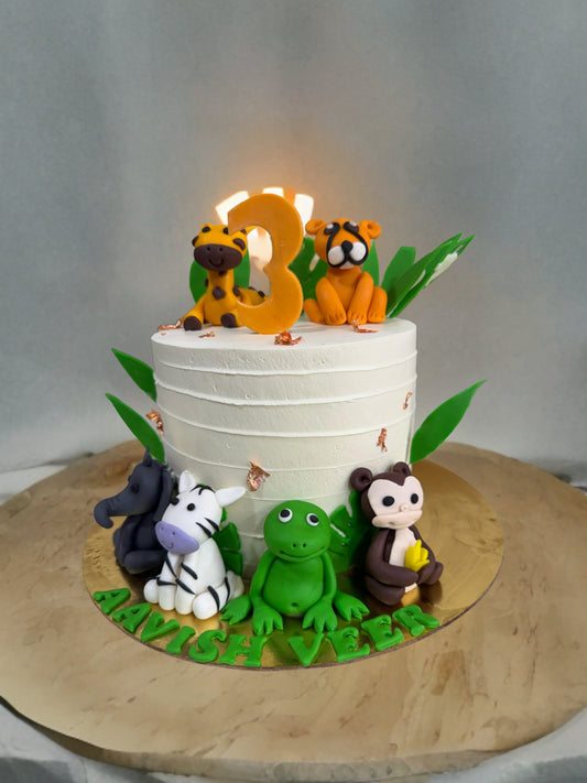 Safari Squad Jungle Celebration Cake