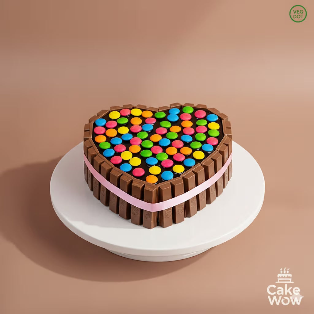 Heartful Gems KitKat Cake