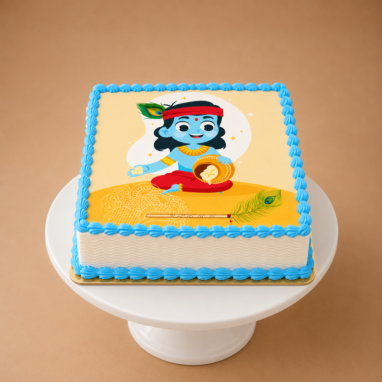 Little Krishna Photo Cake