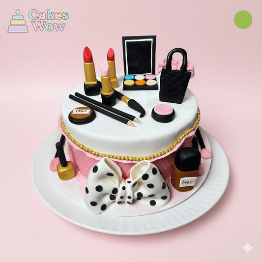 Chic Makeup Party Cake
