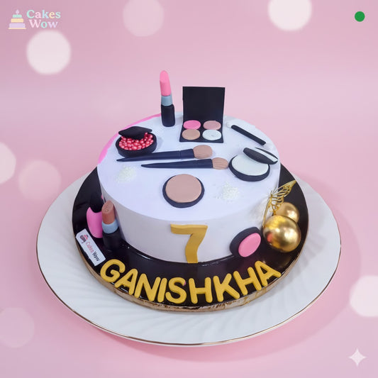 Glamorous Makeup Theme Cake