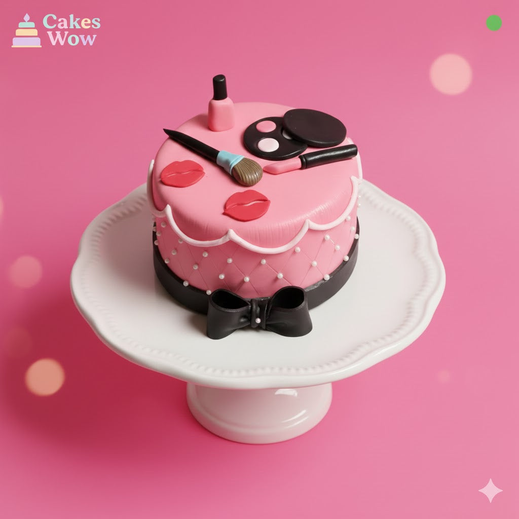 Pretty in Pink Makeup Cake