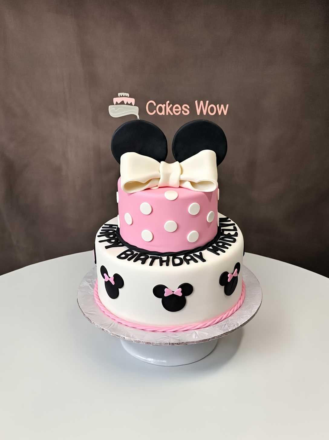 Minnie’s Pink Polka Dot Tiered Cake