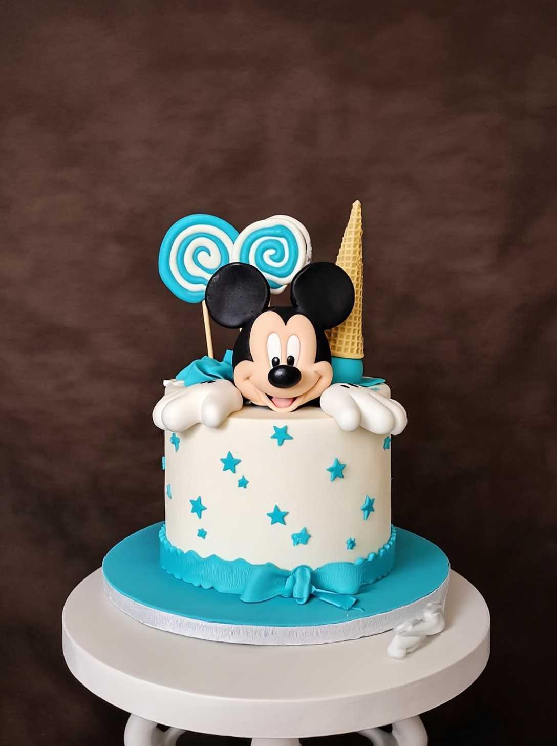 Mickey Mouse Starry Blue Cake