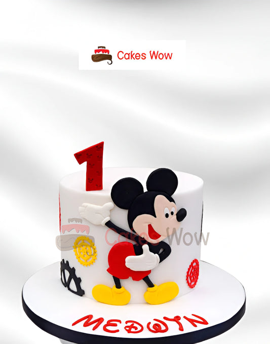 Mickey Mouse Gear Celebration Cake
