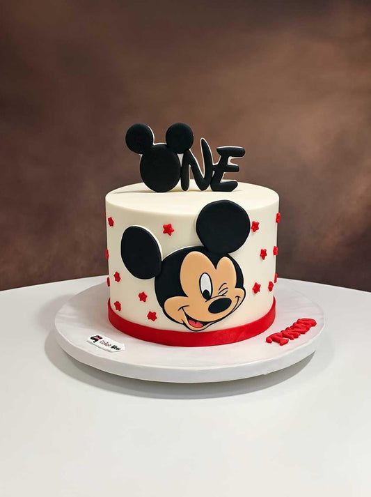 Mickey Mouse Winking  Birthday Cake