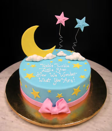 Moon & Stars Baby Shower Cake
