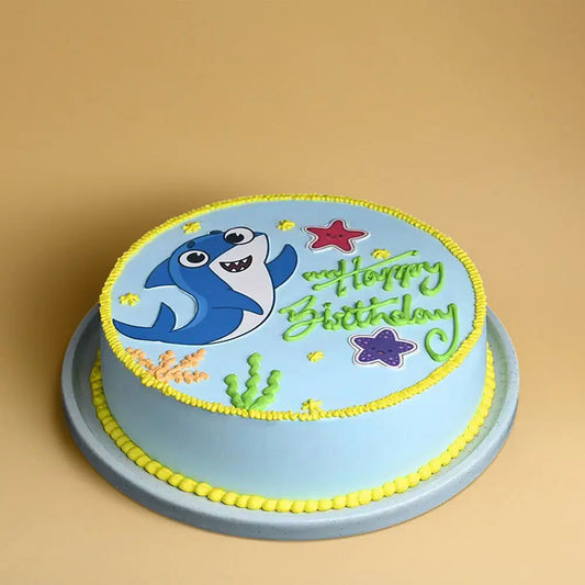 Baby Shark Blue Ocean Cake