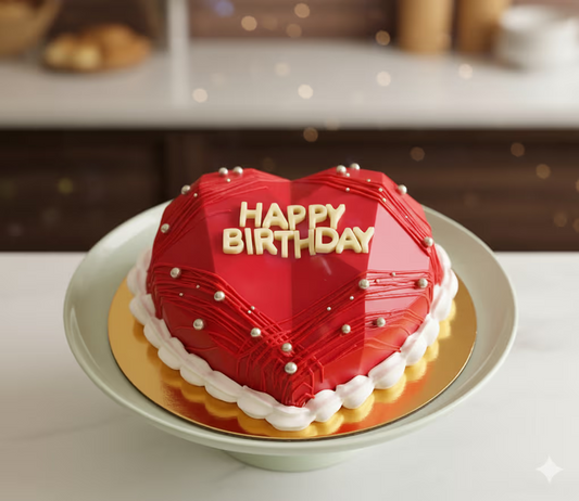 Red Heart Pinata Cake