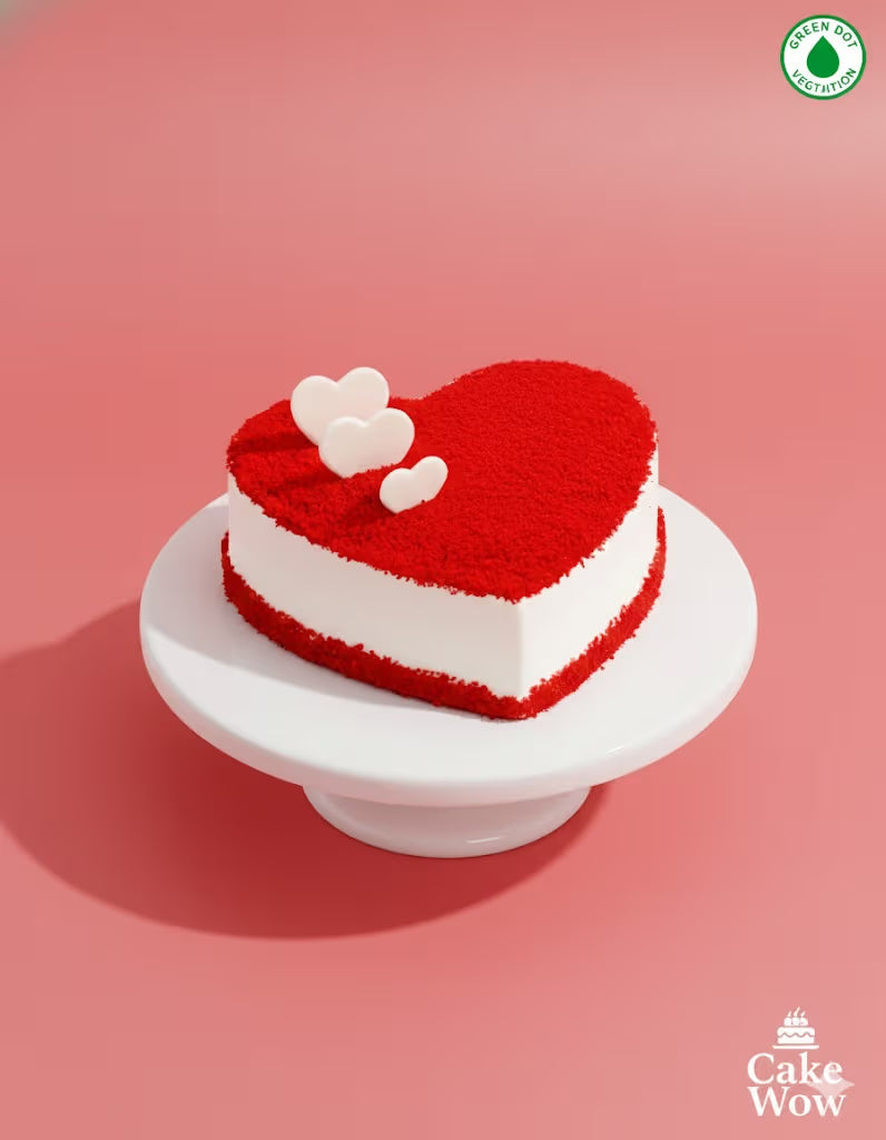 Red Velvet Heart Shape Cake