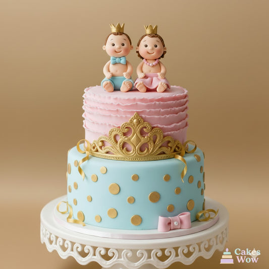 Twins Royal Prince & Princess Cake