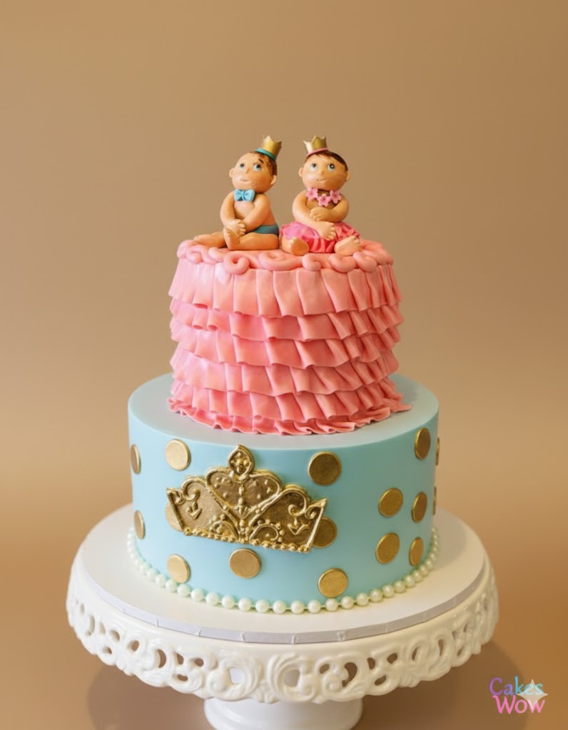Royal Twins Crown Cake