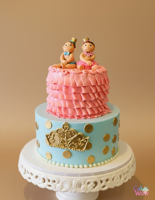 Royal Twins Crown Cake