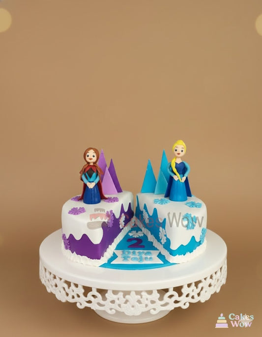 Frozen Twins Theme Cake
