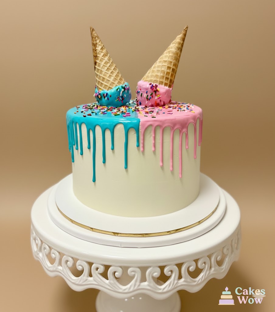 Twins Ice Cream Drip Cake