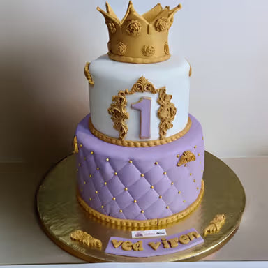 Royal Purple & Gold Fondant Prince Cake