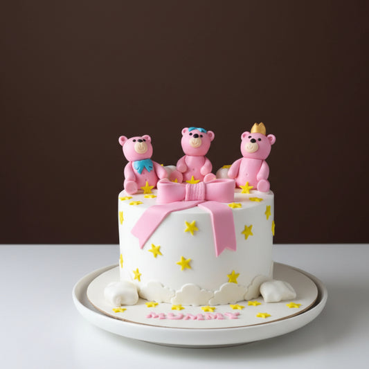 Teddy Trio Celebration Cake