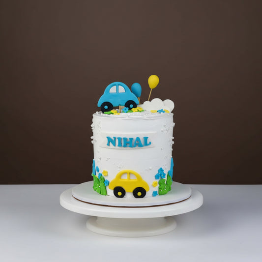 Cute Car Kids Theme Cake