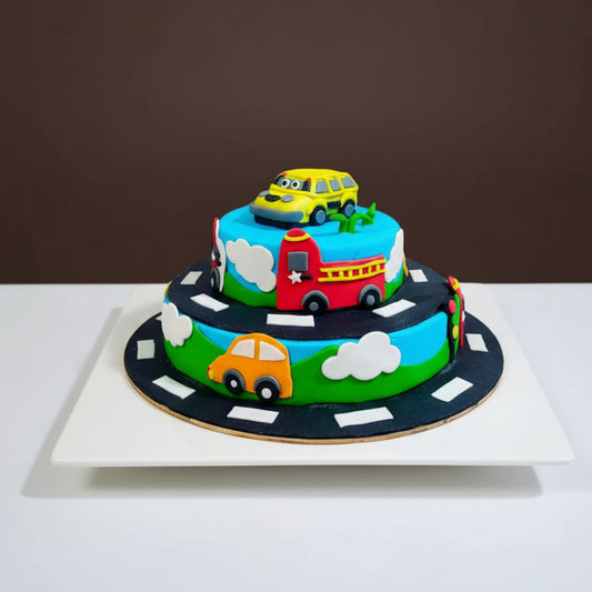 Multi-Layer Car Adventure Cake