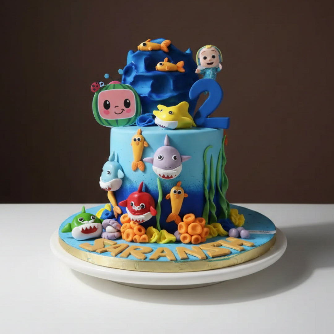 Cocomelon Baby Shark Deep Sea Cake