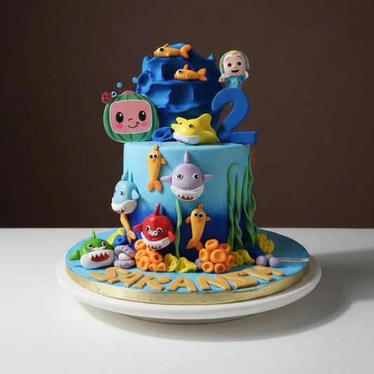 Cocomelon Baby Shark Deep Sea Cake