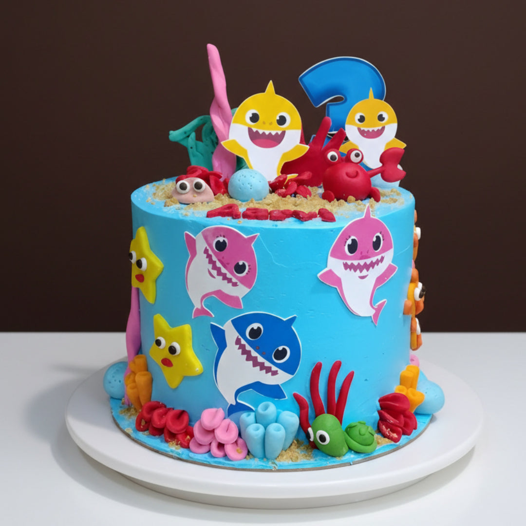 Baby Shark Coral Reef Cake