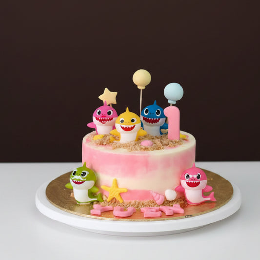 Baby Shark Pink Beach Cake