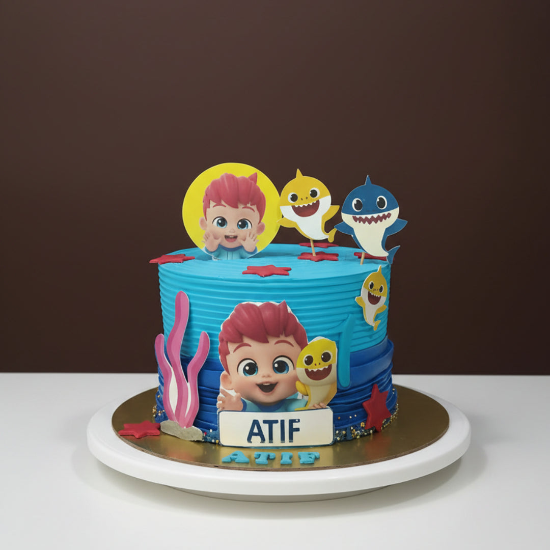 Baby Shark Birthday Cake