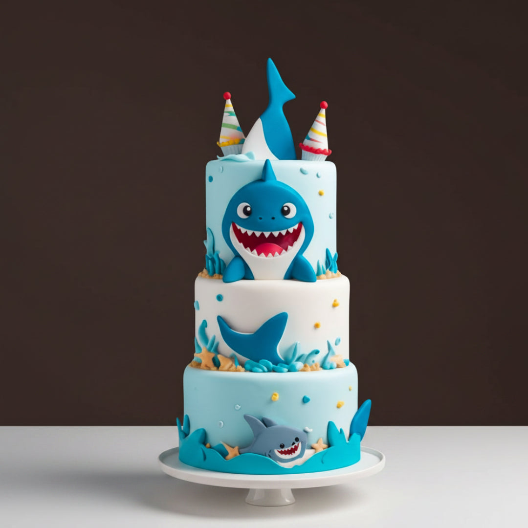 Baby Shark Triple Tier Adventure Cake