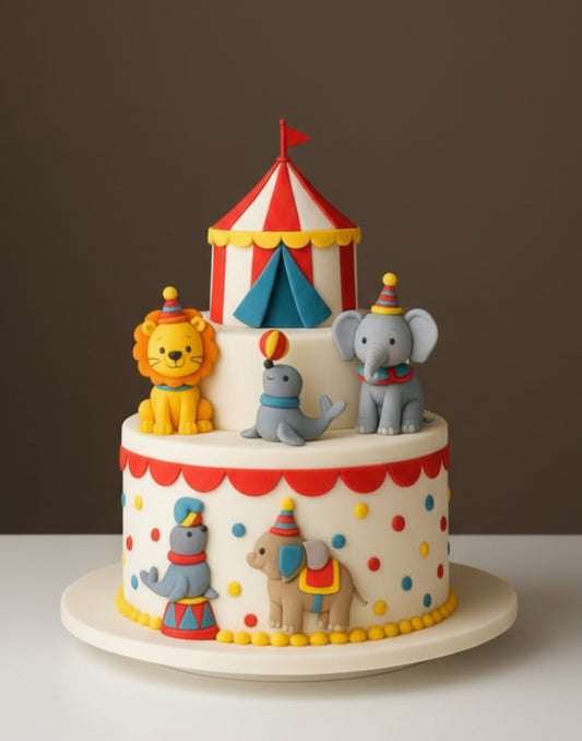 Classic Circus Big Top Carnival Cake
