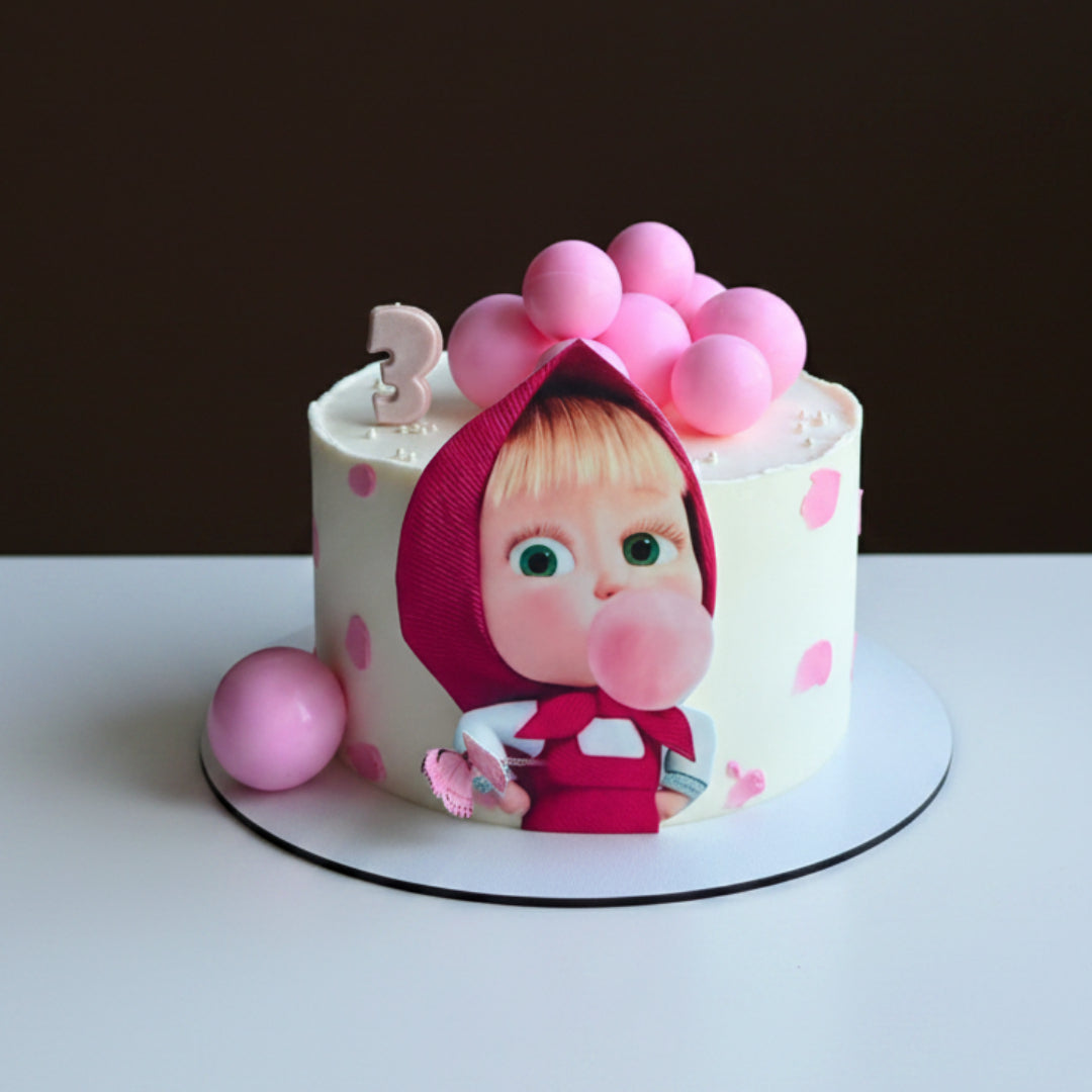 Masha Bubblegum Fun Cake