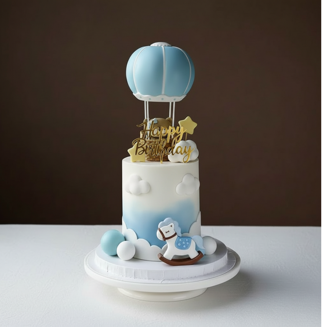 Dreamy Sky Hot Air Balloon Cake