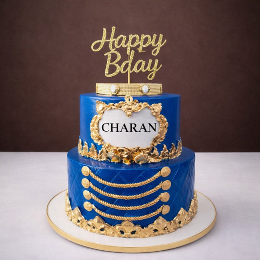 Luxury Golden Prince Birthday Cake