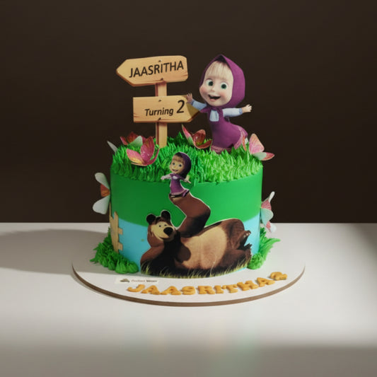 Masha and the Bear Signpost Cake