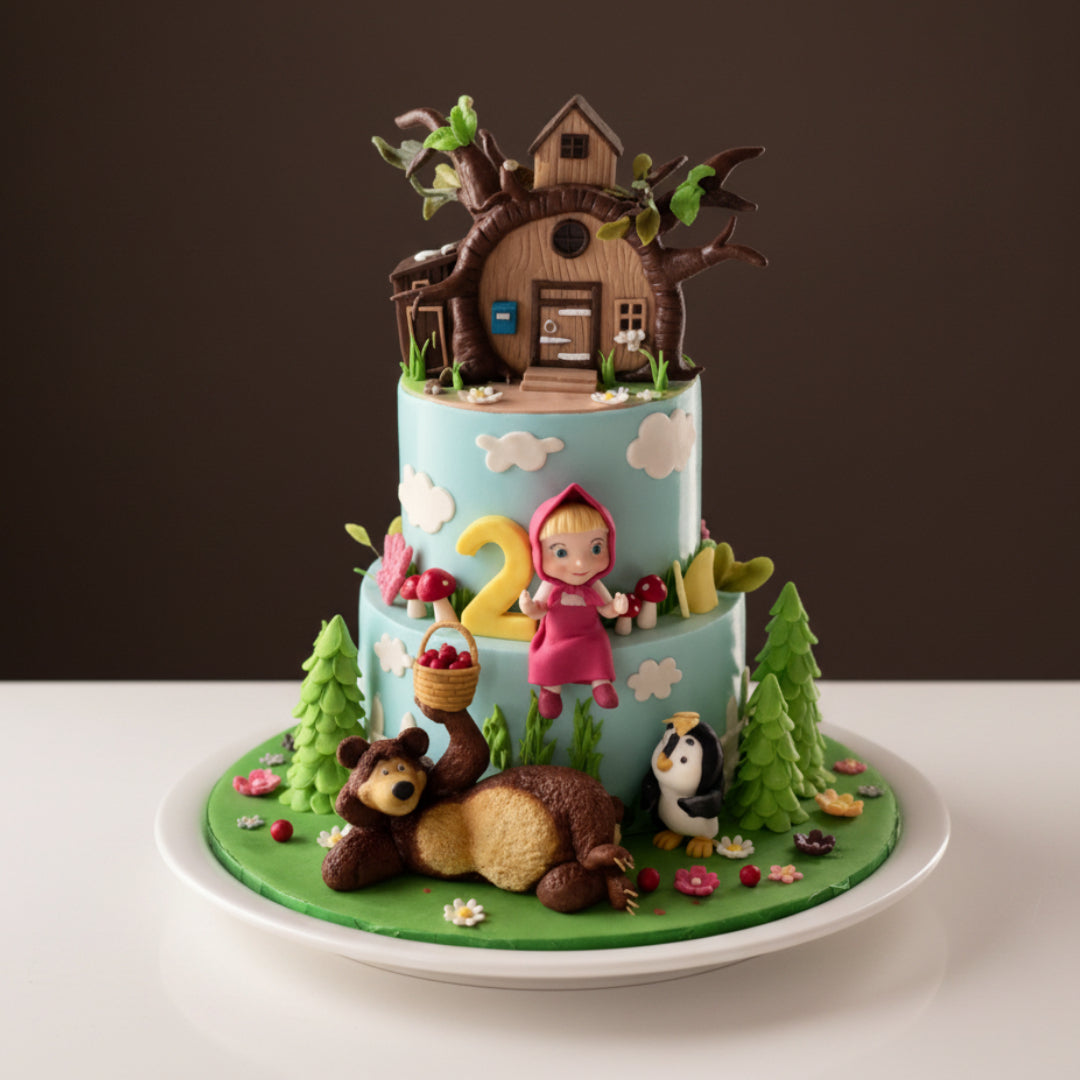 Masha and the Bear Berry Harvest Cake