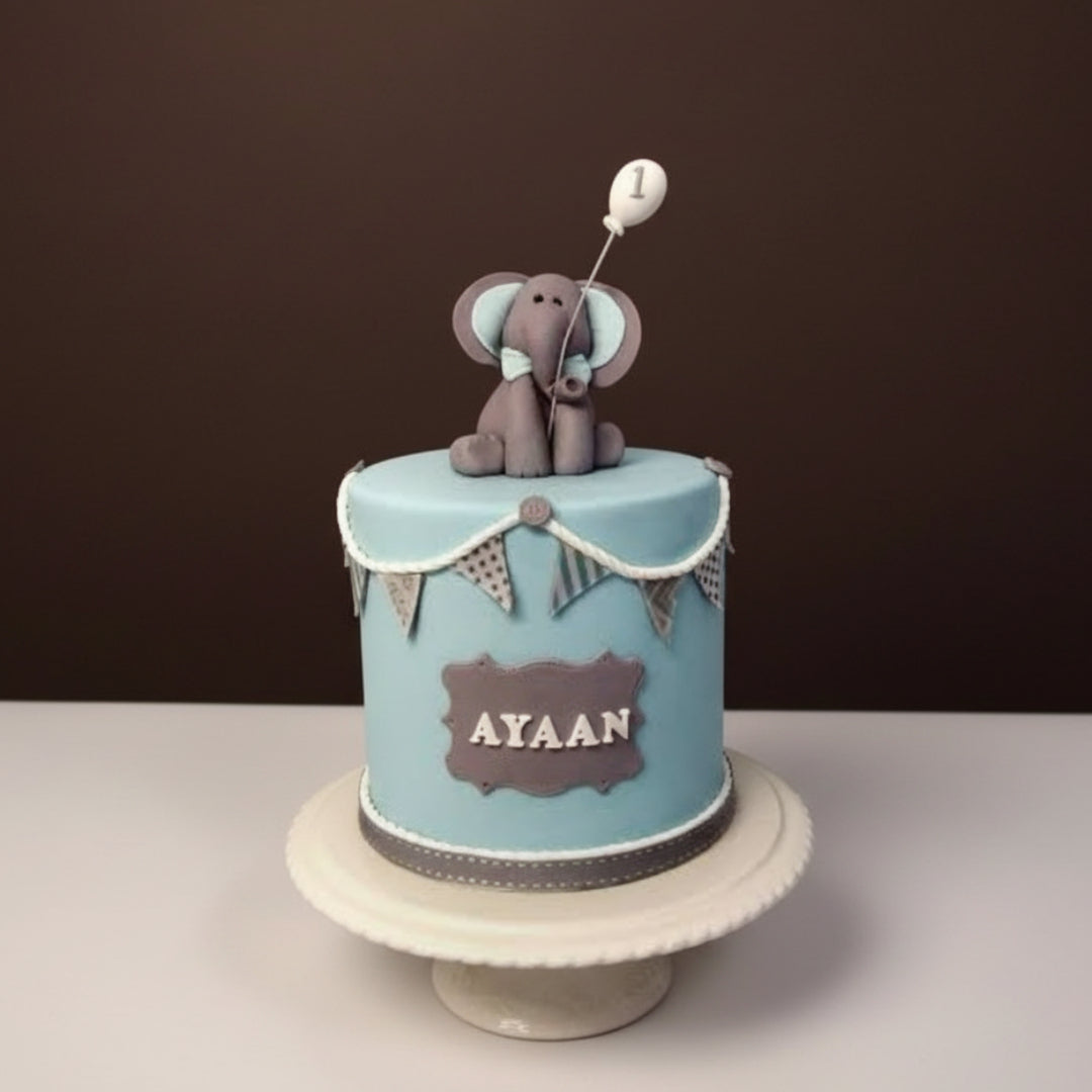 Gentle Elephant Milestone Cake