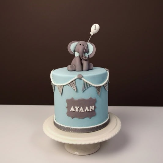 Gentle Elephant Milestone Cake