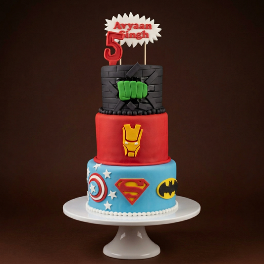 Avengers Power Smash Tier Cake