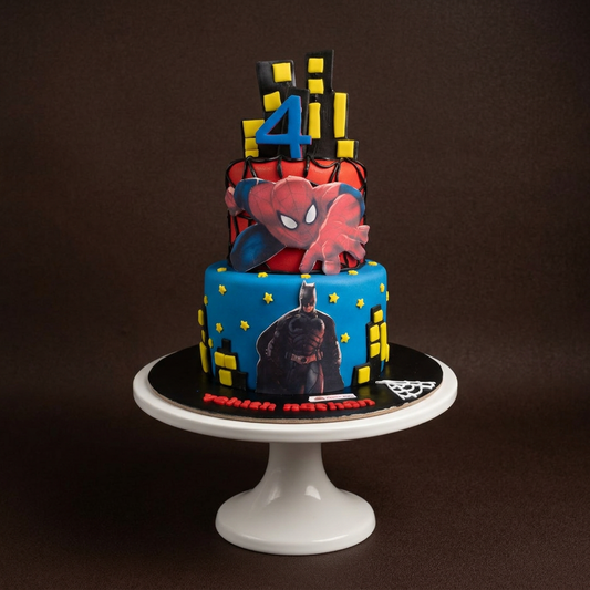 Superhero City Clash Cake