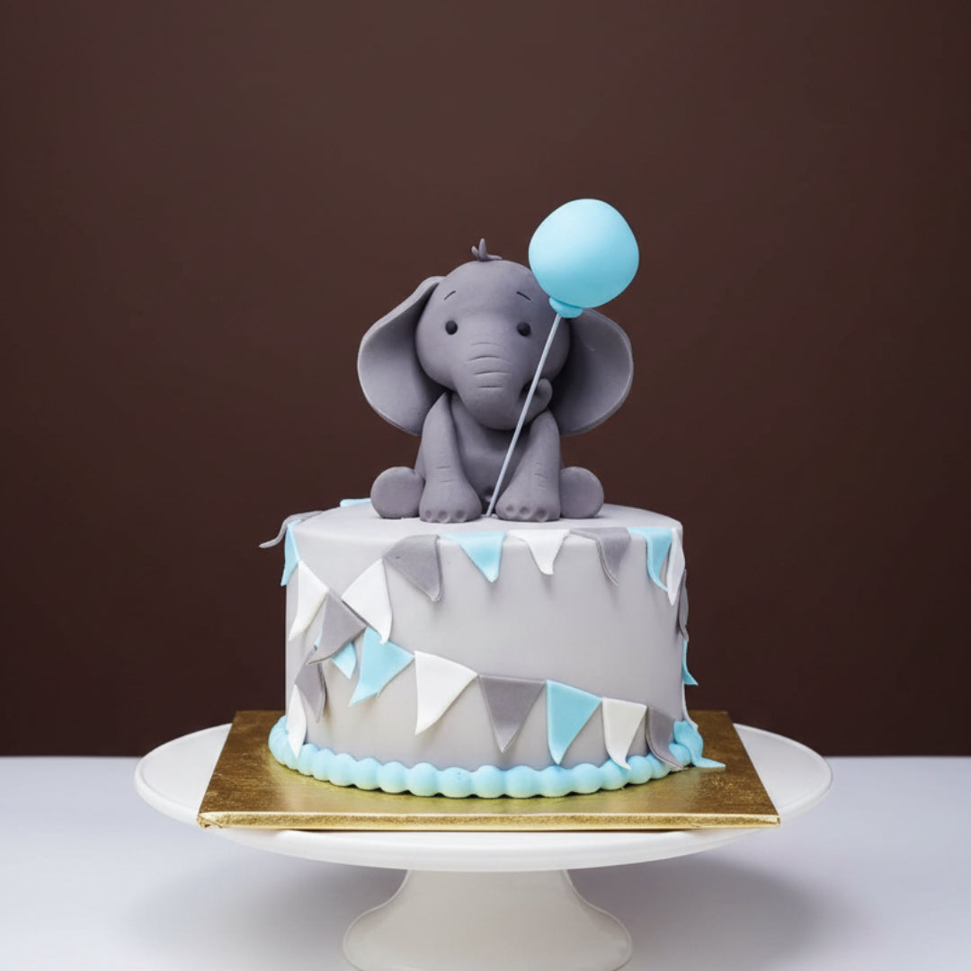 The Elephant Bunting Party Cake