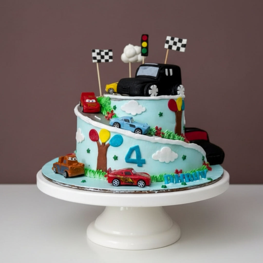 Kids Road Trip Car Theme Cake