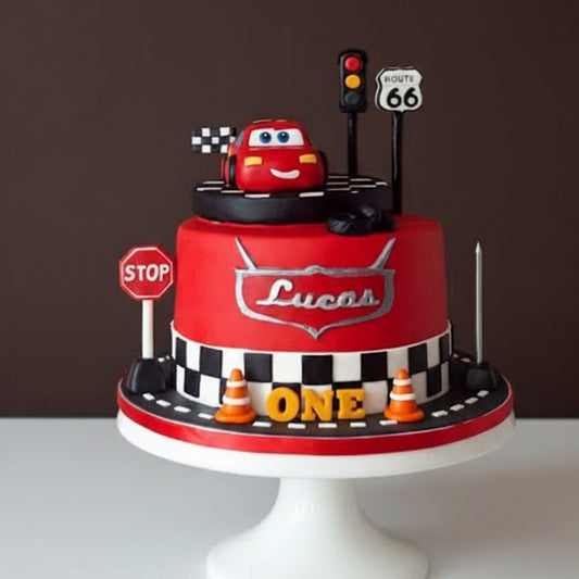 Lightning Race CarnTrack Cake