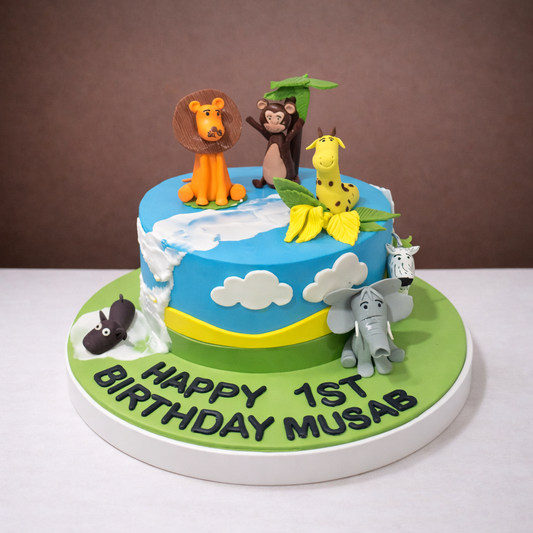 Jungle Safari Splash Adventure Cake