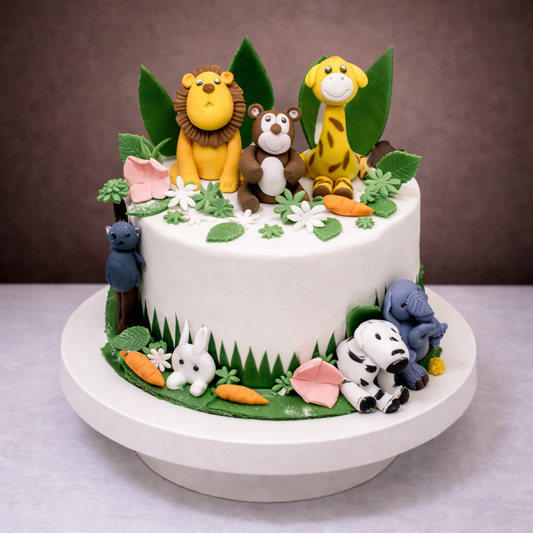 Enchanted Safari Jungle Garden Cake
